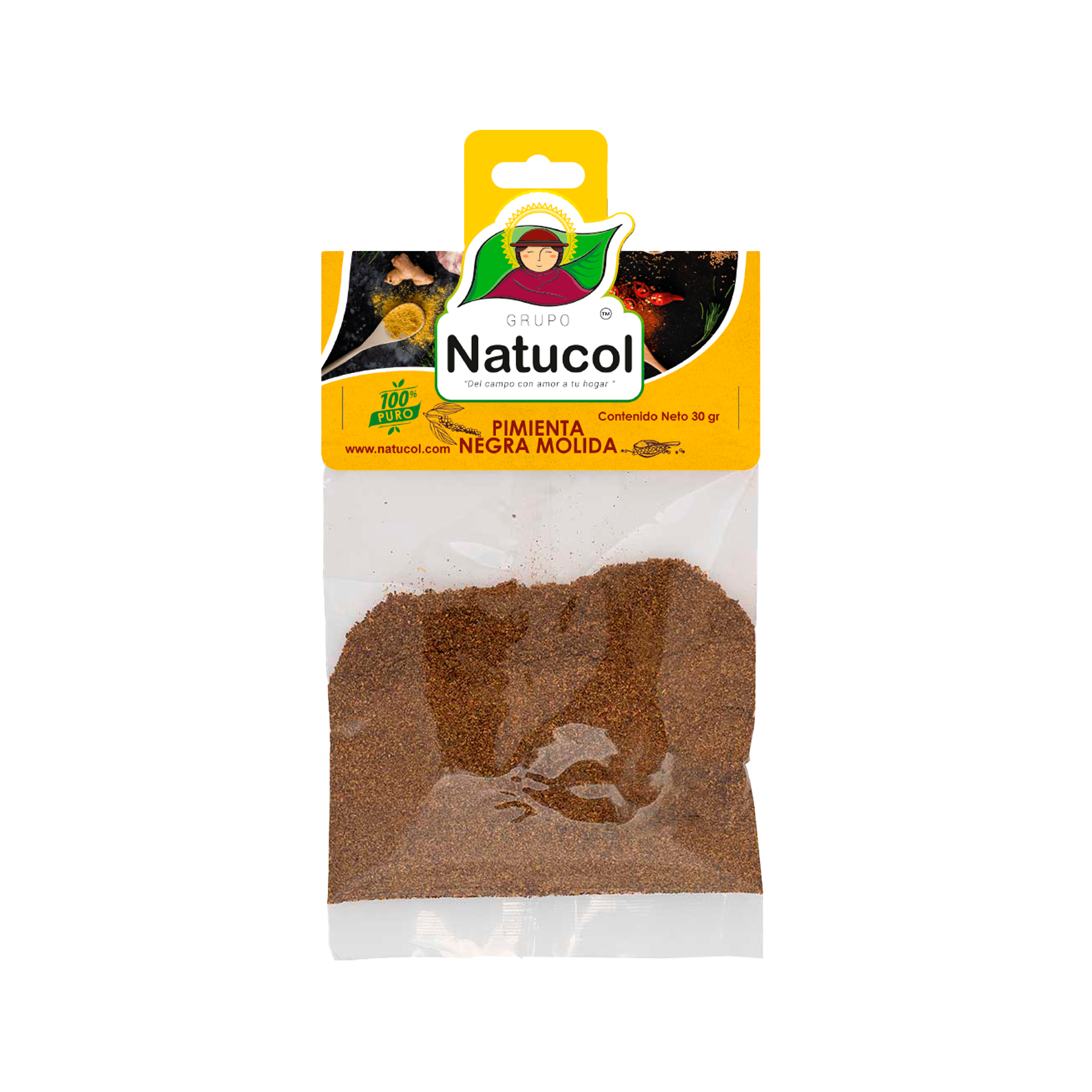Pimienta Negra Molida 30gr - Natucol - Tienda virtual - 100% Puro