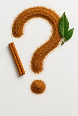 Canela Molida en signo de interrogación