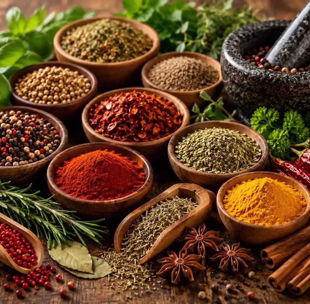 Condimentos y especias naturales para la industria alimentaria