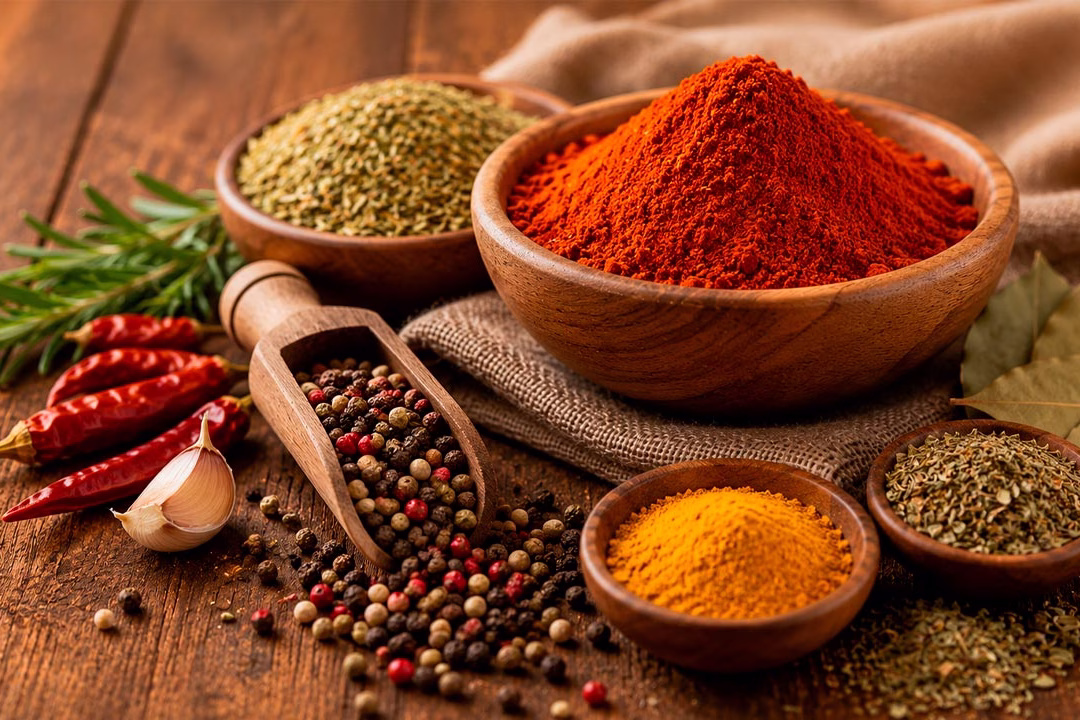 Condimentos y especias naturales para la industria alimentaria